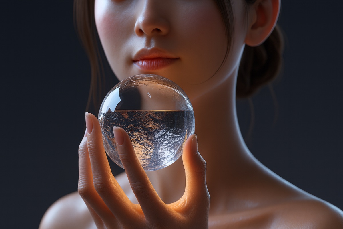 Hand mit Glaskugel. KI-Bild: Canva