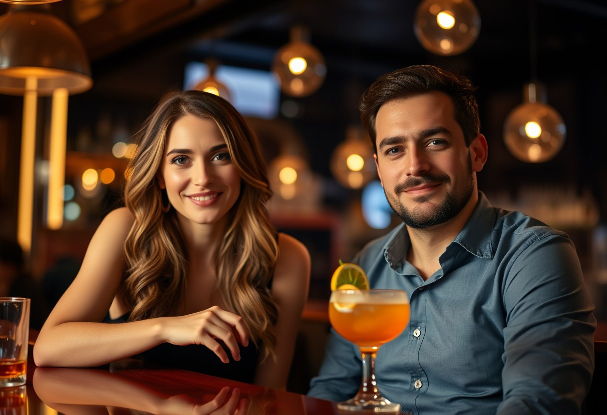 KI-Bild Mann und Frau in einer Bar