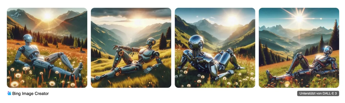 Roboter im Sonnenlicht