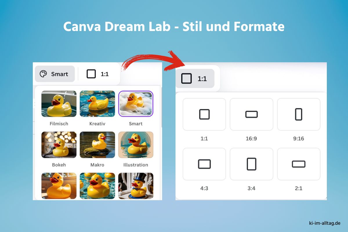 Screenshot: Canva Stil Button