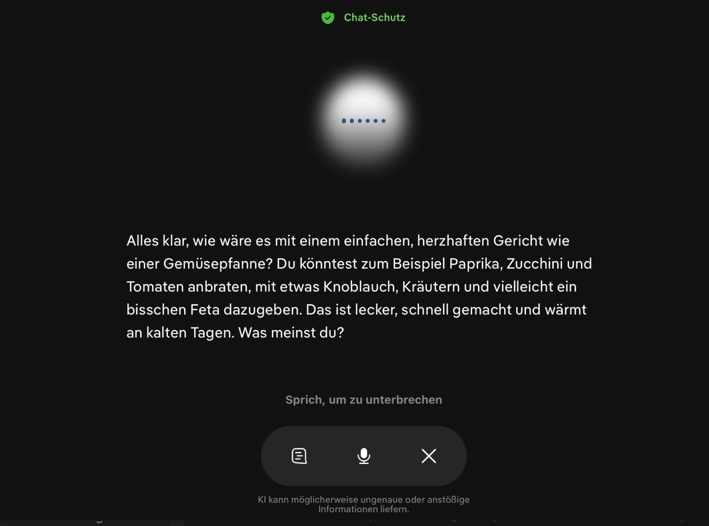 Screenshot Voicechat Duck.ai
