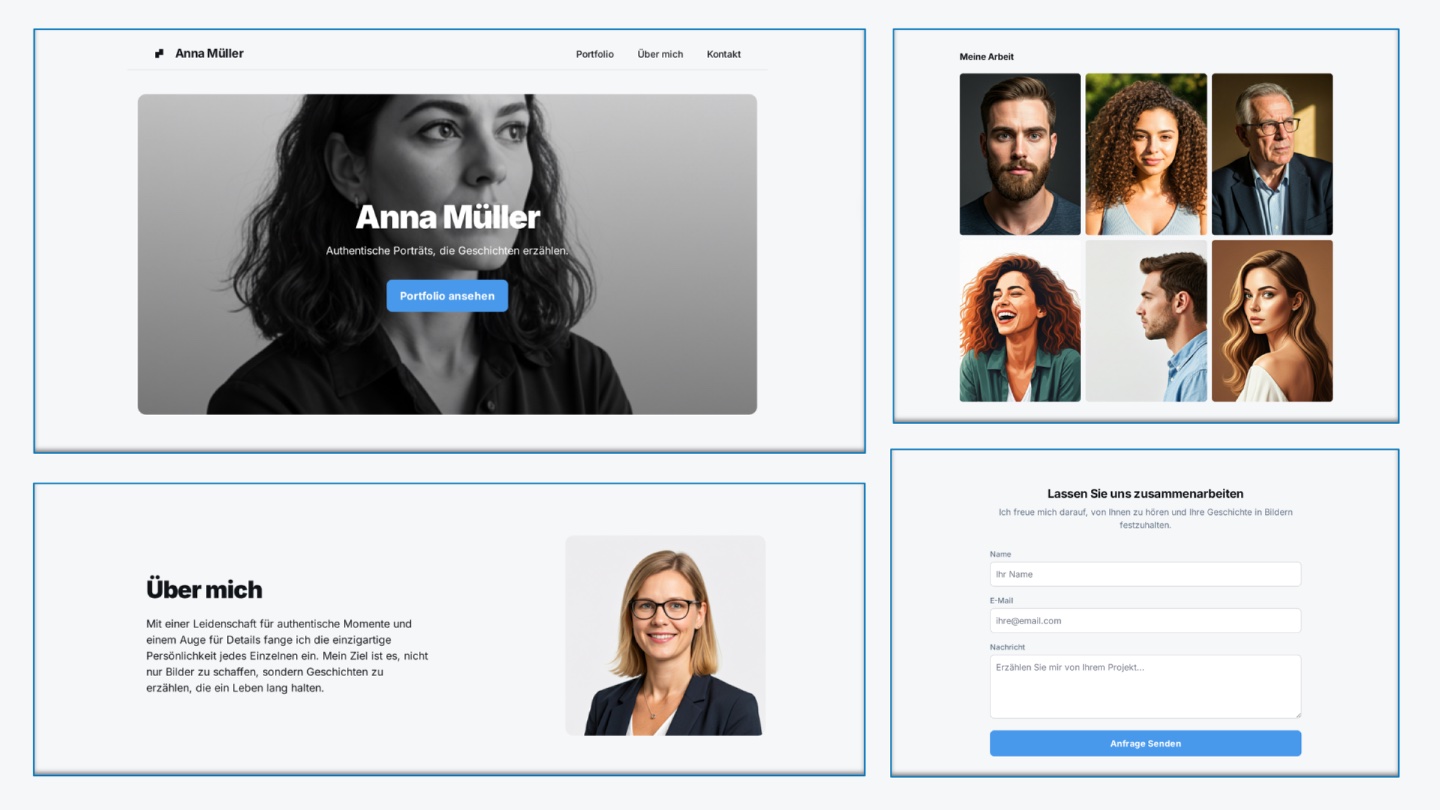 Mockup Google Stitch Beispiel